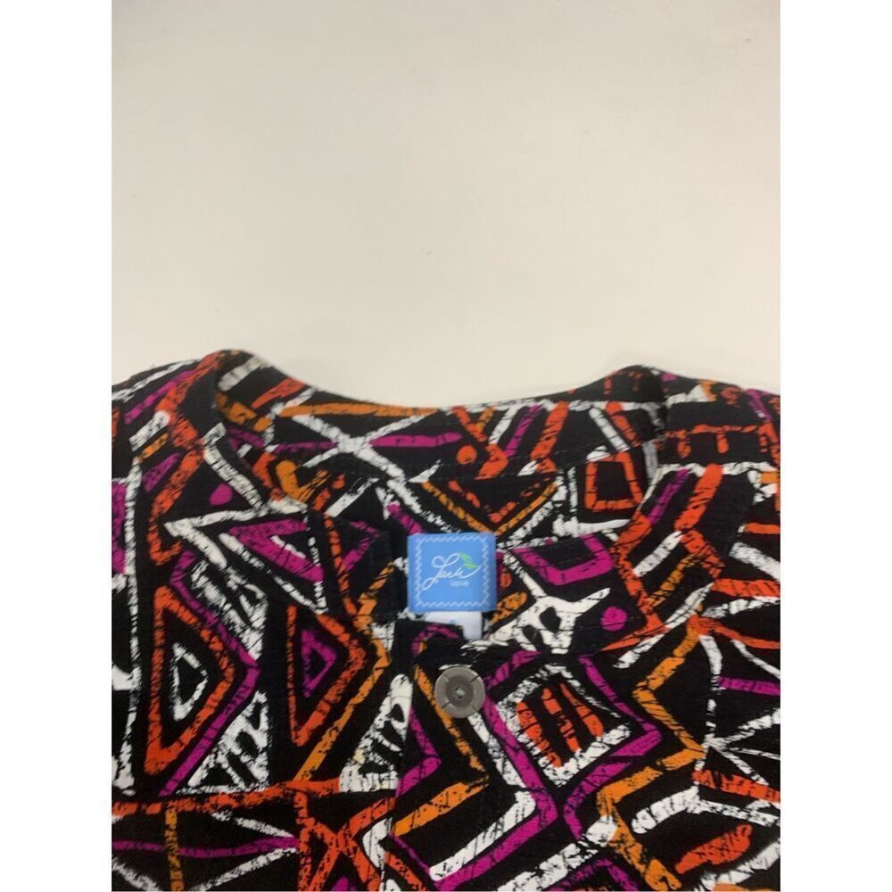 Funky Patterned Denim Jacket - image 5